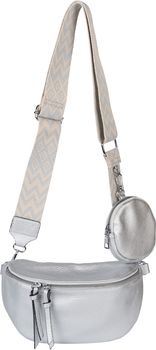 styleBREAKER Damen Halbmond Crossbody Schultertaschen Set 2-Teilig, Schultergurt mit Zick-Zack Rauten Muster 02012396