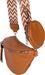 styleBREAKER Damen Halbmond Crossbody Schultertaschen Set 2-Teilig, Schultergurt mit Zick-Zack Rauten Muster 02012396