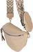 styleBREAKER Damen Halbmond Crossbody Schultertaschen Set 2-Teilig, Schultergurt mit Zick-Zack Rauten Muster 02012396