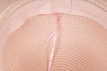 styleBREAKER Damen Sonnenhut mit breitem Schwarzem Zierband, breite Krempe, Strohhut, Papierstroh Hut 04025036