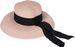 styleBREAKER Damen Sonnenhut mit breitem Schwarzem Zierband, breite Krempe, Strohhut, Papierstroh Hut 04025036