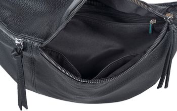 styleBREAKER Damen Halbmond Crossbody Schultertaschen Set 3-Teilig, Schultergurt mit Muster, Schlüsselanhänger, Börse 02012398
