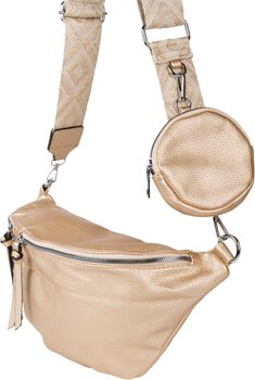 styleBREAKER Damen Halbmond Crossbody Schultertaschen Set 3-Teilig, Schultergurt mit Muster, Schlüsselanhänger, Börse 02012398