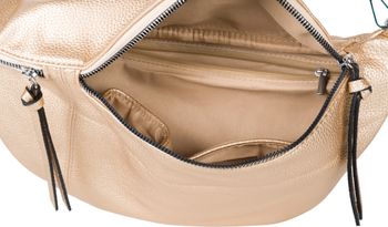 styleBREAKER Damen Halbmond Crossbody Schultertaschen Set 3-Teilig, Schultergurt mit Muster, Schlüsselanhänger, Börse 02012398