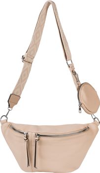 styleBREAKER Damen Halbmond Crossbody Schultertaschen Set 3-Teilig, Schultergurt mit Muster, Schlüsselanhänger, Börse 02012398