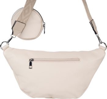styleBREAKER Damen Halbmond Crossbody Schultertaschen Set 3-Teilig, Schultergurt mit Muster, Schlüsselanhänger, Börse 02012398