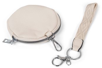 styleBREAKER Damen Halbmond Crossbody Schultertaschen Set 3-Teilig, Schultergurt mit Muster, Schlüsselanhänger, Börse 02012398