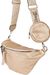 styleBREAKER Damen Halbmond Crossbody Schultertaschen Set 3-Teilig, Schultergurt mit Muster, Schlüsselanhänger, Börse 02012398