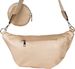 styleBREAKER Damen Halbmond Crossbody Schultertaschen Set 3-Teilig, Schultergurt mit Muster, Schlüsselanhänger, Börse 02012398
