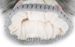 styleBREAKER Kinder Strick Bommelmütze 3-Farbig Gestreift, 2 Kunstfellbommel, Fleece Futter, 2-5 Jahre 04024204