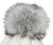 styleBREAKER Damen Strick Bommelmütze mit Farbverlauf und Fleece Futter, Winter Fellbommel Mütze, Strickmütze 04024205