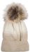 styleBREAKER Damen Strick Bommelmütze mit Farbverlauf und Fleece Futter, Winter Fellbommel Mütze, Strickmütze 04024205