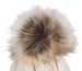 styleBREAKER Damen Strick Bommelmütze mit Farbverlauf und Fleece Futter, Winter Fellbommel Mütze, Strickmütze 04024205
