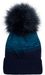 styleBREAKER Damen Strick Bommelmütze mit Farbverlauf und Fleece Futter, Winter Fellbommel Mütze, Strickmütze 04024205