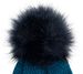 styleBREAKER Damen Strick Bommelmütze mit Farbverlauf und Fleece Futter, Winter Fellbommel Mütze, Strickmütze 04024205