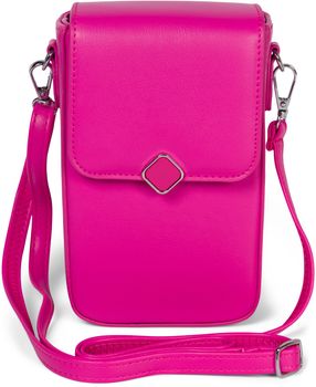 styleBREAKER Damen Box Bag Umhängetasche Einfarbig mit Magnetverschluss, 8 Kartenfächer mit Druckknopf, Crossbag 02012399