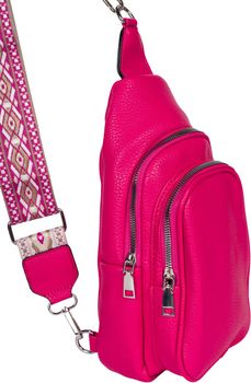 styleBREAKER Damen One Shoulder Rucksack, Geometrisch gemusterter Schultergurt, Einfarbige Crossbody Bag, Cityrucksack, Sling Bag 02012400