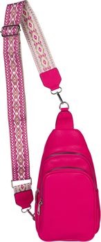 styleBREAKER Damen One Shoulder Rucksack, Geometrisch gemusterter Schultergurt, Einfarbige Crossbody Bag, Cityrucksack, Sling Bag 02012400