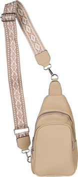 styleBREAKER Damen One Shoulder Rucksack, Geometrisch gemusterter Schultergurt, Einfarbige Crossbody Bag, Cityrucksack, Sling Bag 02012400