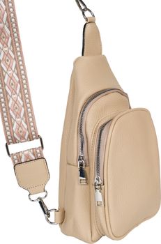 styleBREAKER Damen One Shoulder Rucksack, Geometrisch gemusterter Schultergurt, Einfarbige Crossbody Bag, Cityrucksack, Sling Bag 02012400