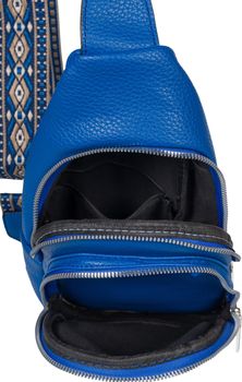 styleBREAKER Damen One Shoulder Rucksack, Geometrisch gemusterter Schultergurt, Einfarbige Crossbody Bag, Cityrucksack, Sling Bag 02012400