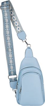 styleBREAKER Damen One Shoulder Rucksack, Geometrisch gemusterter Schultergurt, Einfarbige Crossbody Bag, Cityrucksack, Sling Bag 02012400