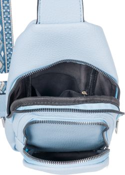 styleBREAKER Damen One Shoulder Rucksack, Geometrisch gemusterter Schultergurt, Einfarbige Crossbody Bag, Cityrucksack, Sling Bag 02012400
