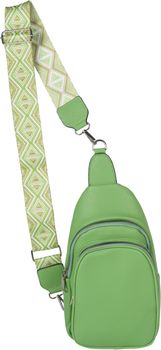styleBREAKER Damen One Shoulder Rucksack, Geometrisch gemusterter Schultergurt, Einfarbige Crossbody Bag, Cityrucksack, Sling Bag 02012400