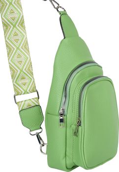 styleBREAKER Damen One Shoulder Rucksack, Geometrisch gemusterter Schultergurt, Einfarbige Crossbody Bag, Cityrucksack, Sling Bag 02012400