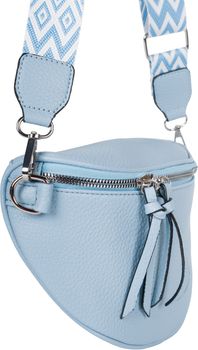 styleBREAKER Damen Halbmond Crossbody Schultertaschen Einfarbig, verstellbarer Schultergurt mit Zick-Zack Rauten Muster 02012401