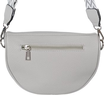 styleBREAKER Damen Halbmond Crossbody Schultertaschen Einfarbig, verstellbarer Schultergurt mit Zick-Zack Rauten Muster 02012401