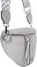 styleBREAKER Damen Halbmond Crossbody Schultertaschen Einfarbig, verstellbarer Schultergurt mit Zick-Zack Rauten Muster 02012401