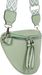 styleBREAKER Damen Halbmond Crossbody Schultertaschen Einfarbig, verstellbarer Schultergurt mit Zick-Zack Rauten Muster 02012401