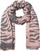 styleBREAKER Damen Schal mit Zebra Animal Print Muster, warmer Tierprint Schal mit Fransen, Reversible Style 01017158