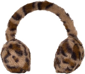 styleBREAKER Damen Ohrenwärmer mit Leoparden Muster, warme kuschlig weiche Winter Ohrenschützer, Kunstfell Earmuffs 04026065