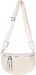 styleBREAKER Damen Teddyfell Halbmond Crossbody Schultertaschen Einfarbig, verstellbarer Schultergurt 02012403