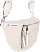 styleBREAKER Damen Teddyfell Halbmond Crossbody Schultertaschen Einfarbig, verstellbarer Schultergurt 02012403