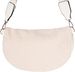styleBREAKER Damen Teddyfell Halbmond Crossbody Schultertaschen Einfarbig, verstellbarer Schultergurt 02012403
