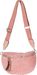 styleBREAKER Damen Teddyfell Halbmond Crossbody Schultertaschen Einfarbig, verstellbarer Schultergurt 02012403