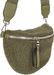 styleBREAKER Damen Teddyfell Halbmond Crossbody Schultertaschen Einfarbig, verstellbarer Schultergurt 02012403