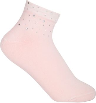 styleBREAKER Damen Socken mit Strass Applikation am Bund, Größe 35-41 EU / 5-9 US / 4-7 UK, Söckchen Glitzersteine 08030014