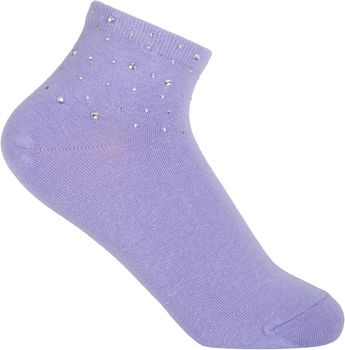 styleBREAKER Damen Socken mit Strass Applikation am Bund, Größe 35-41 EU / 5-9 US / 4-7 UK, Söckchen Glitzersteine 08030014