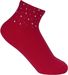 styleBREAKER Damen Socken mit Strass Applikation am Bund, Größe 35-41 EU / 5-9 US / 4-7 UK, Söckchen Glitzersteine 08030014