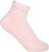 styleBREAKER Damen Socken mit Strass Applikation am Bund, Größe 35-41 EU / 5-9 US / 4-7 UK, Söckchen Glitzersteine 08030014