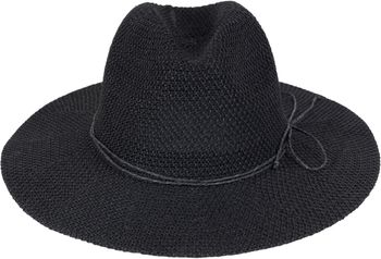 styleBREAKER Damen Panama Sonnenhut mit dünnem Hutband, Strohhut, Schlapphut, Sommerhut, Fedora Hut 04025040