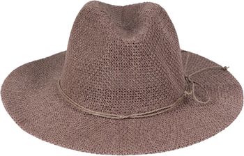 styleBREAKER Damen Panama Sonnenhut mit dünnem Hutband, Strohhut, Schlapphut, Sommerhut, Fedora Hut 04025040