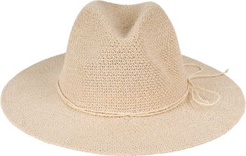 styleBREAKER Damen Panama Sonnenhut mit dünnem Hutband, Strohhut, Schlapphut, Sommerhut, Fedora Hut 04025040