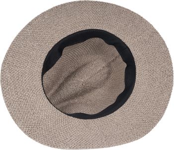 styleBREAKER Damen Panama Sonnenhut mit dünnem Hutband, Strohhut, Schlapphut, Sommerhut, Fedora Hut 04025040