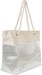styleBREAKER Damen Strandtasche mit Metallic Zick-Zack Zacken Muster, Reißverschluss, XXL Schultertasche, Shopper 02012404