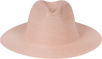 styleBREAKER Damen Panama Sonnenhut, Strohhut, Schlapphut, Faltbarer Knautschhut, Sommerhut, Fedora Hut 04025041